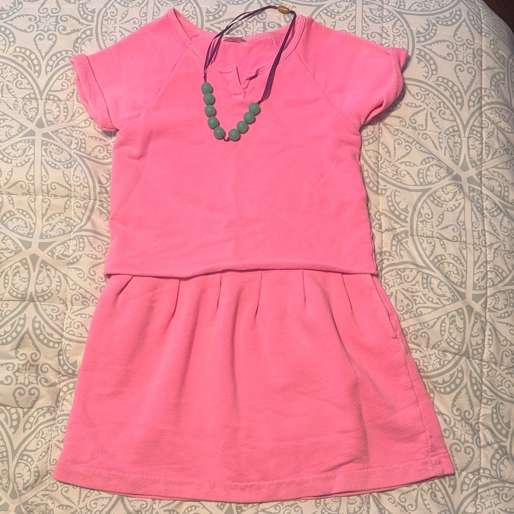 Crewcuts Bright Pink Short Sleeve Knit Dress